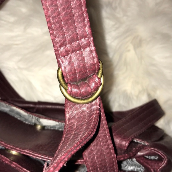 Volcom Faux Leather Mauve Domed Satchel Bag - Picture 8 of 8